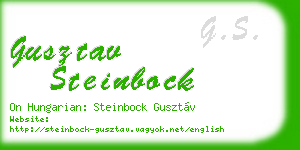 gusztav steinbock business card